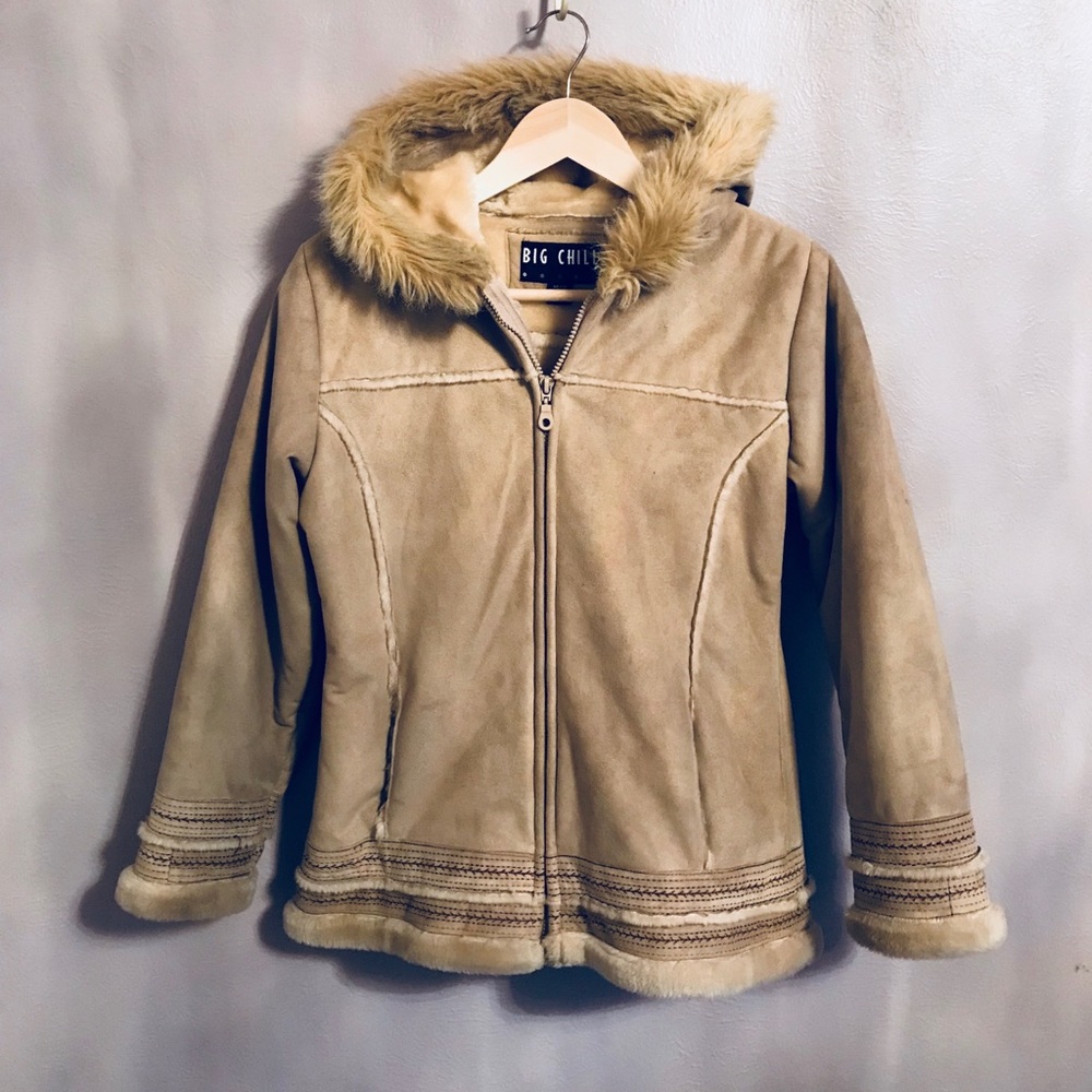 💙2/$20 Big Chill faux suede tan coat